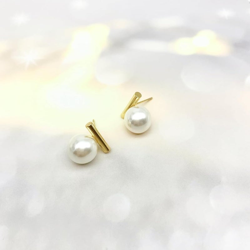 Surrounded Forest Store Double Ball Jacket Earrings for Women Front Back 2 in 1 Stud Earrings Pearl Ball Earrings - Image 3